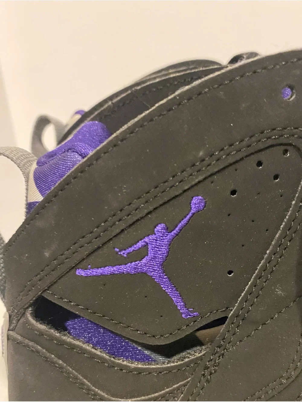 Nike Air Jordan 7 Retro PE Ray Allen Bucks Away Black Purple 304775-053 Sz 11.5